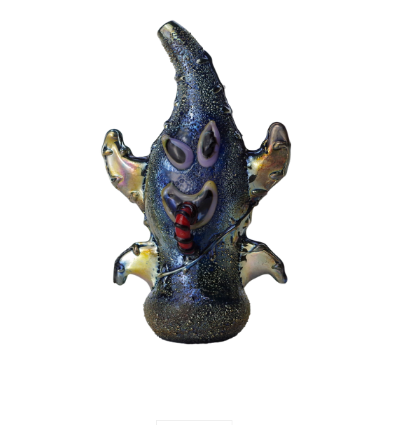 5" Glass Hand Pipe Scary Doll Design