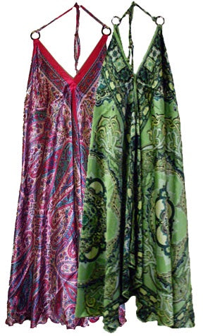 Magic Touch - Satin Scarf Double Ring Tie Dress
