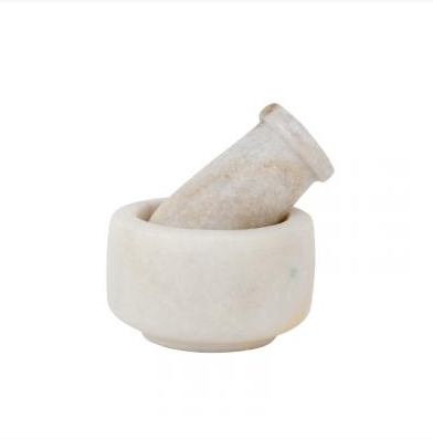 Benjamin - White Mortar & Pestle 3" 65864