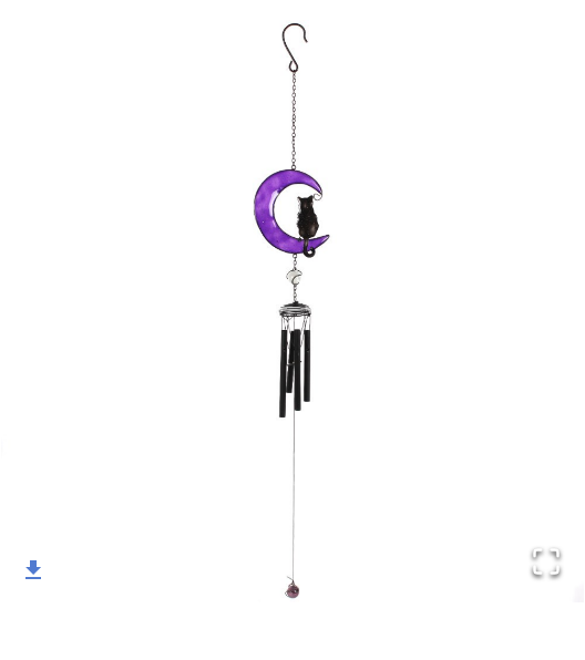 Pacific - Black Cat Moon Wind Chime 14497