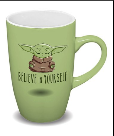 Star Wars - Mandalorian The Child " Believe in Yourself" Tall Latte Mug