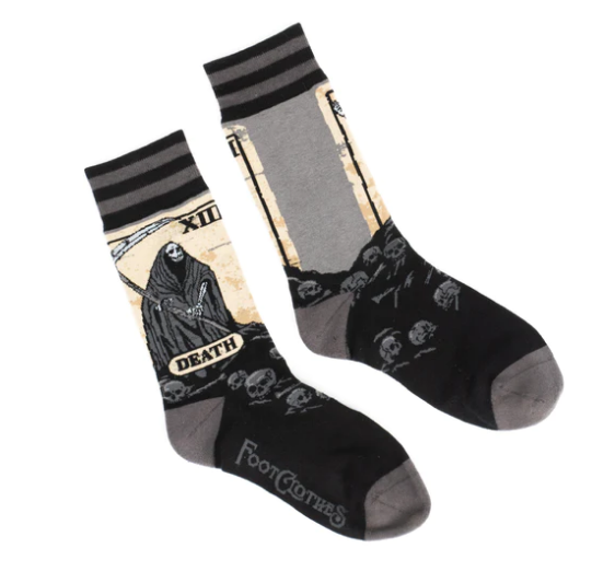 FootClothes - Death Tarot Card Crew Socks