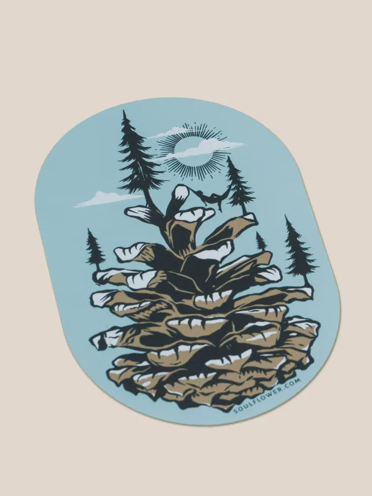 Soul Flower - Pinecone World Sticker