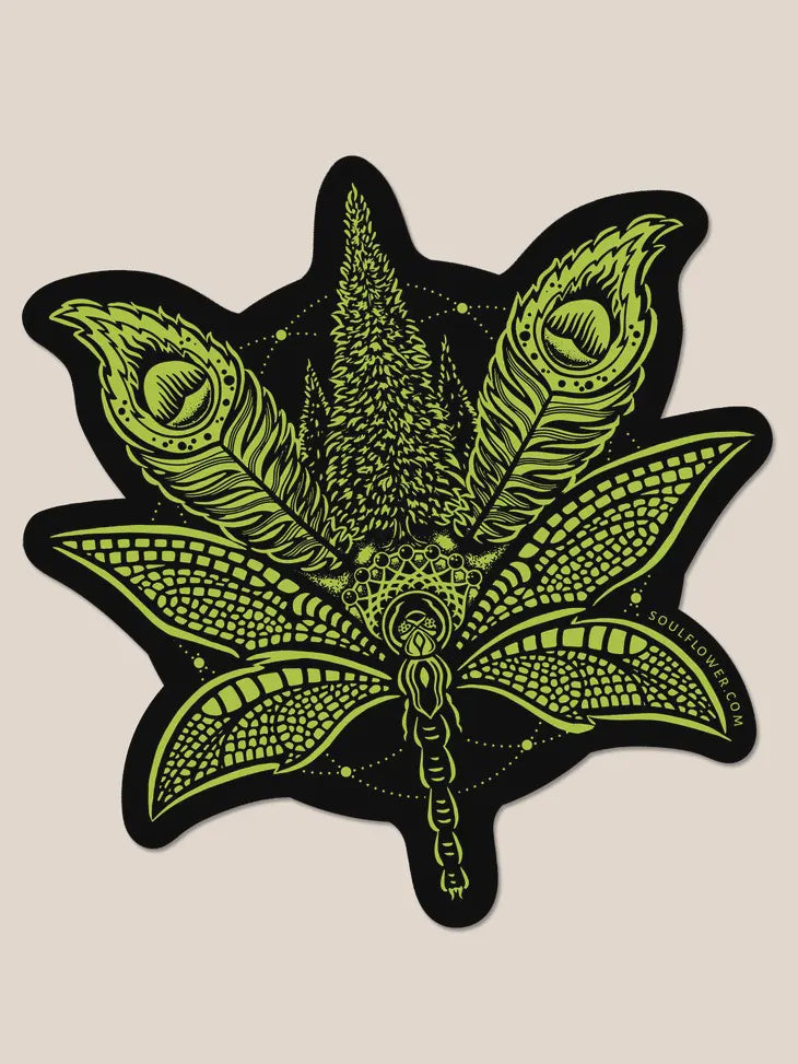 Soul Flower - Sacred Cannabis Sticker