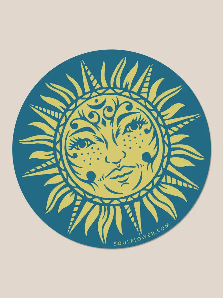 Soul Flower - Celestial Sun Art Sticker
