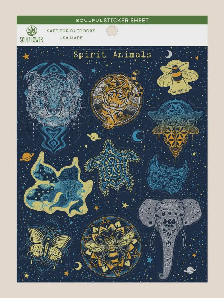 Soul Flower - Spirit Animals Sticker Sheet