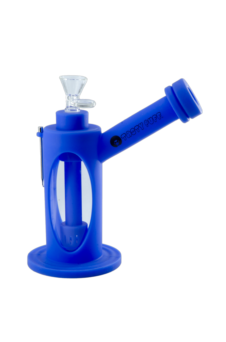 Tasty Puff 7" Silicone & Glass Water Pipe