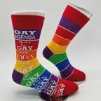 Gay Agenda Novelty Crew Socks
