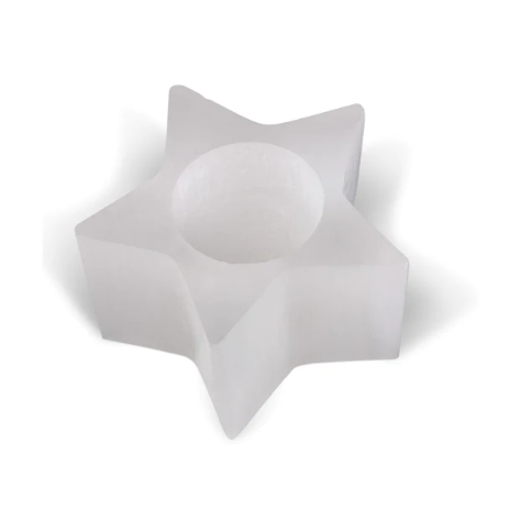 Earth's Elements - Selenite Star Tealight Holder