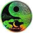 4x4" Holographic Celestial Yin Yang Sticker