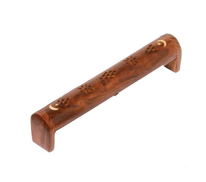 Wind Rose - Wood Tube Compartment Incense Holder