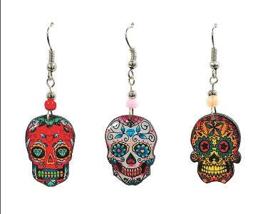 Pichincha - Acrylic Sugar Skull Earrings