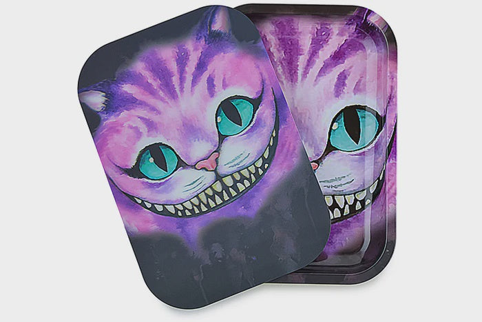 3D Holographic Metal Rolling Tray w/Magnetic Lid - Cheshire Cat