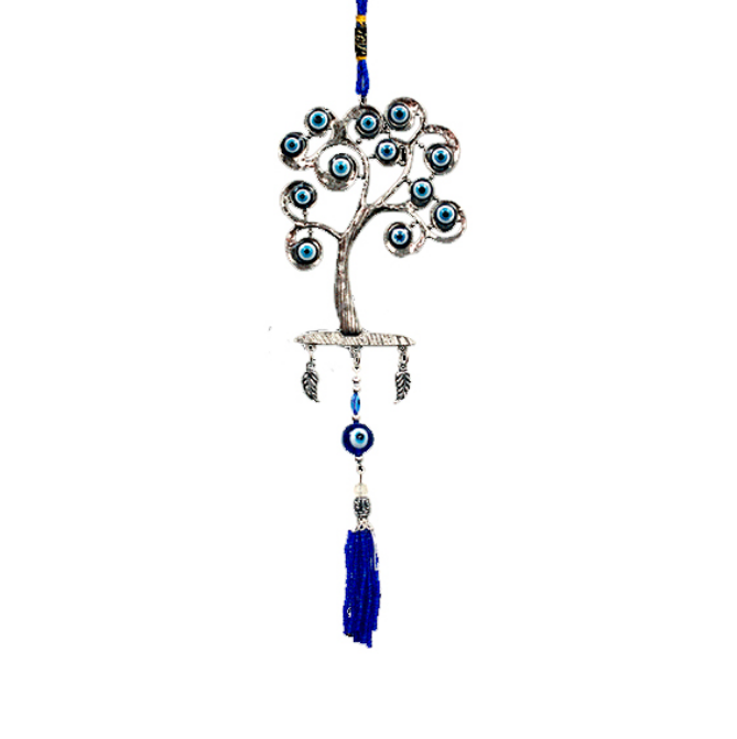 Oceanic - Evil Eye Tree of Life w/Beaded Tassel