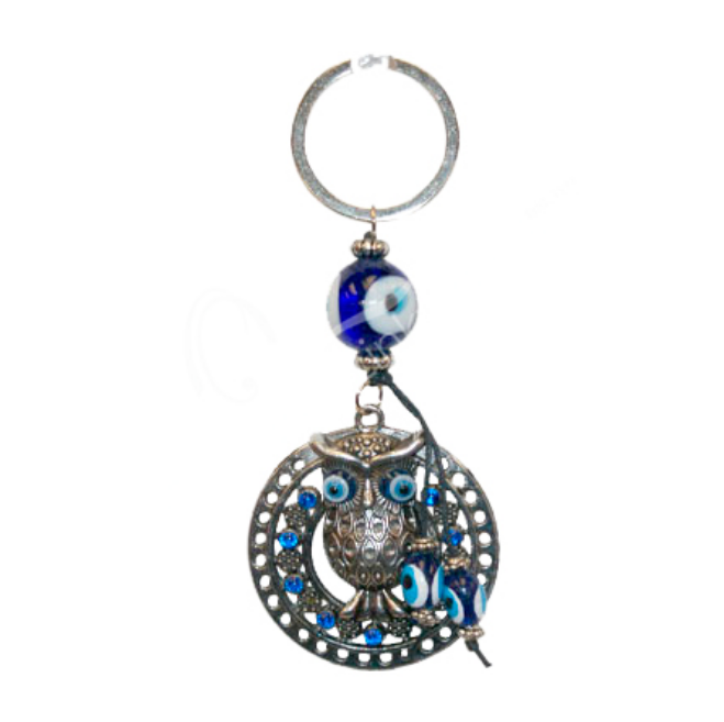 Oceanic - Evil Eye Owl Keychain