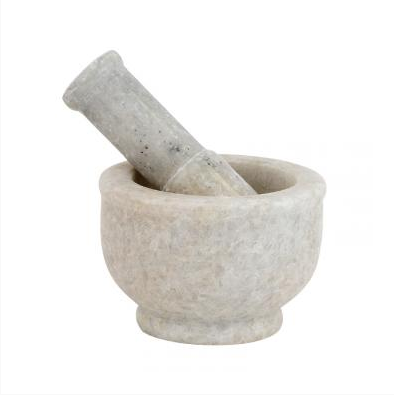 Benjamin - Large White Marble Mortar & Pestle 65861