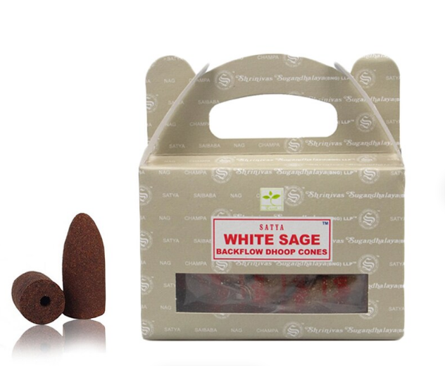 White Sage Backflow Incense Cones