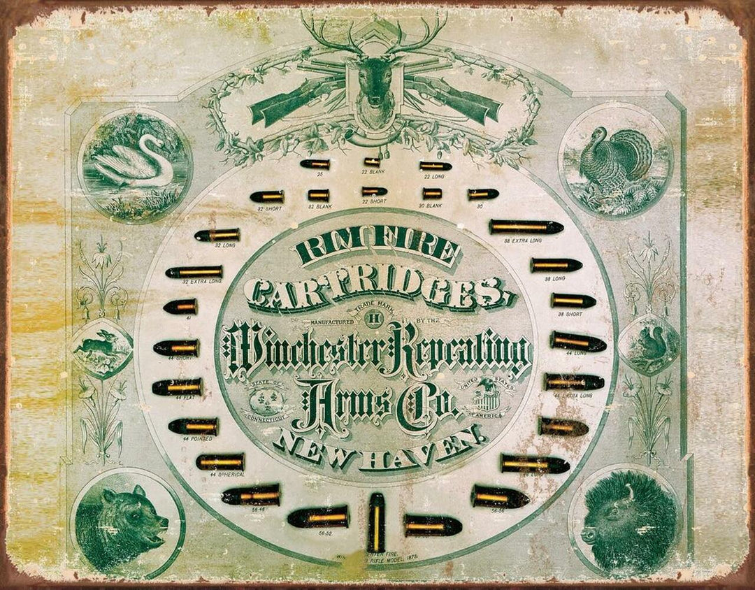 Rimfire Cartridges - Tin Sign