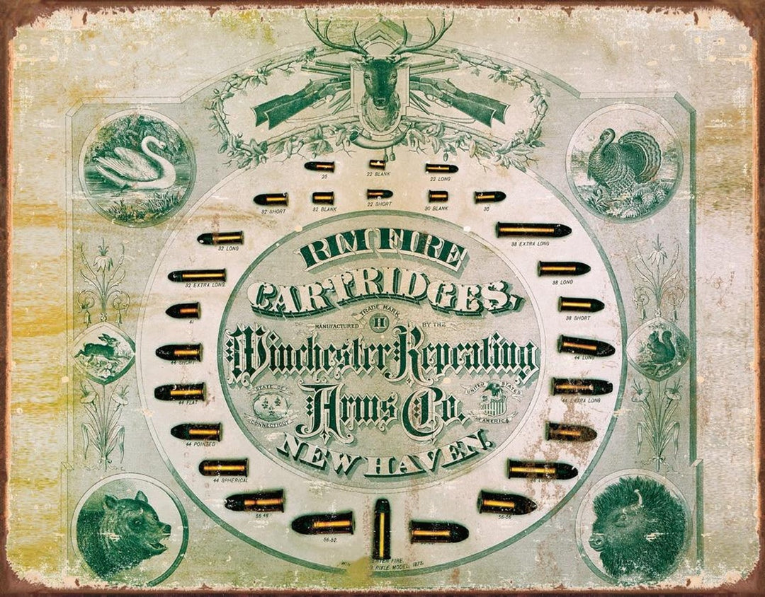 Winchester Rimfire Tin Sign