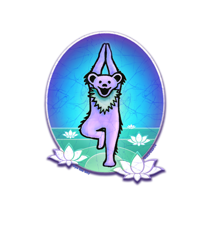 Dye the Sky - Grateful Dead Yoga Bear Sticker