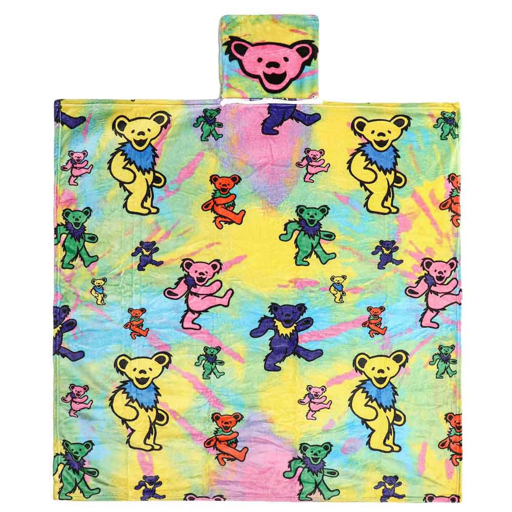 Grateful Dead Dancing Bears Fleece Pocket-Throw Blanket