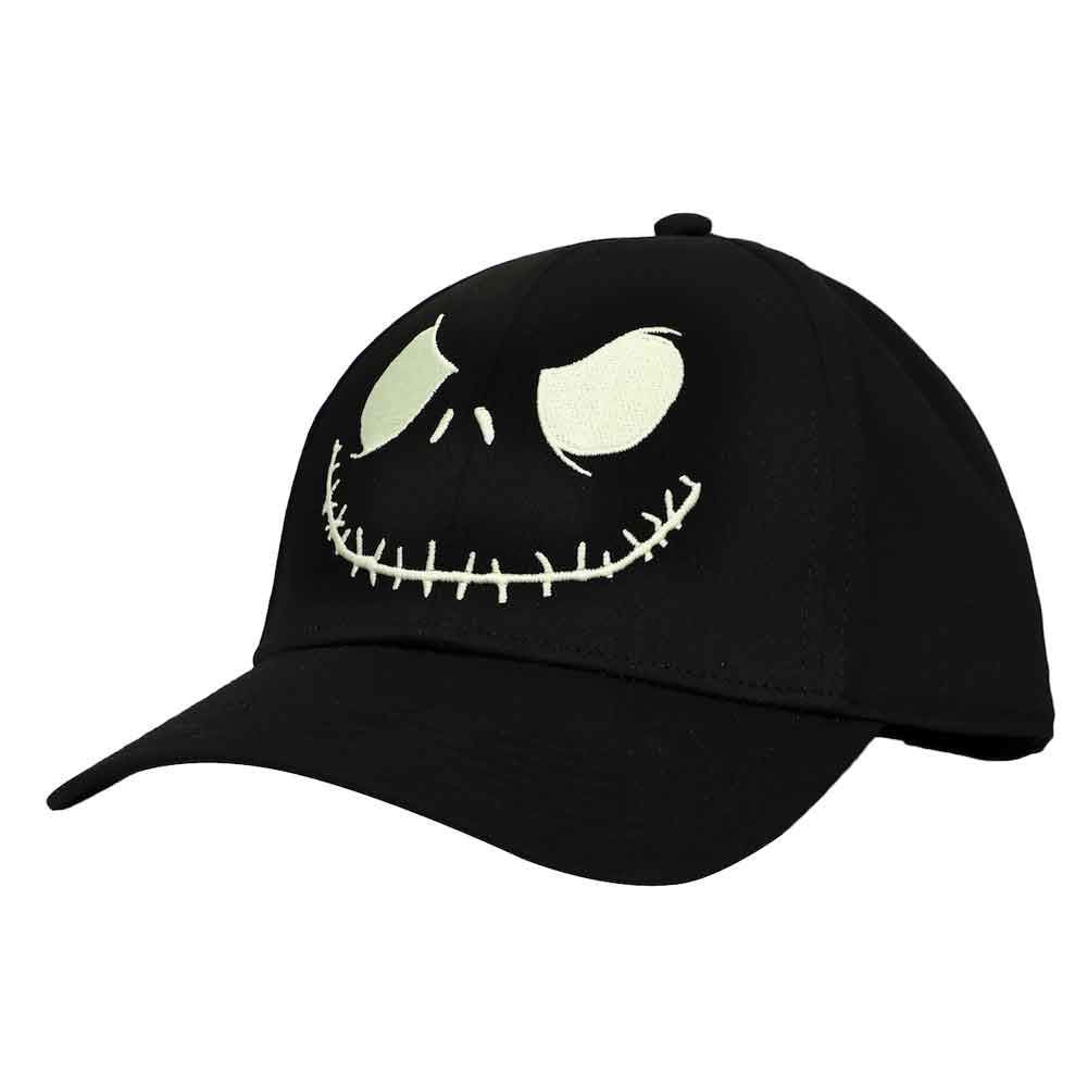 Nightmare Before Christmas Jack Glow in the Dark Precurved Bill Snapback Hat