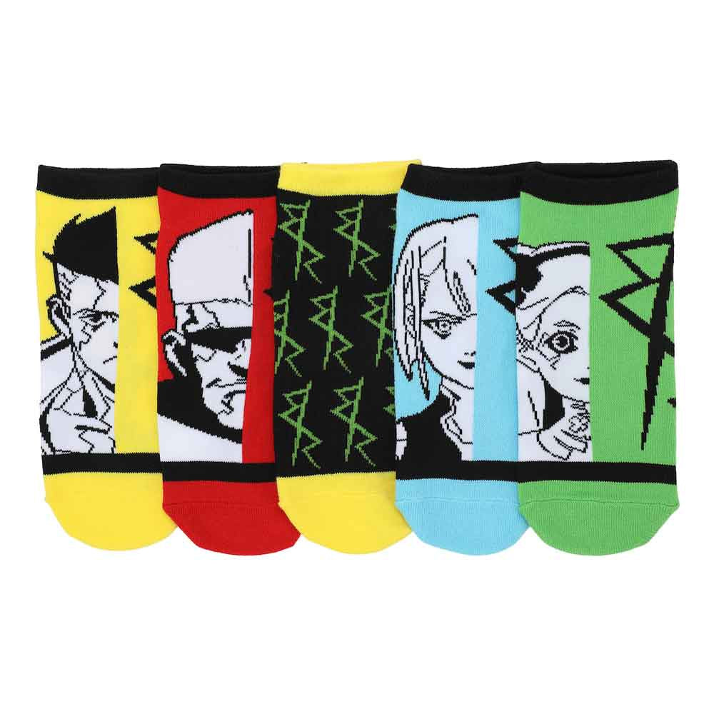 Cyberpunk Edgerunners Mens 5 Pair Ankle Socks