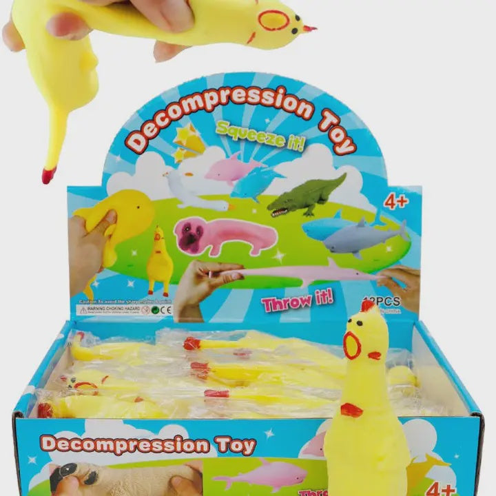 Chicken Kinetic Sand Filled Stretch Pull Squishy