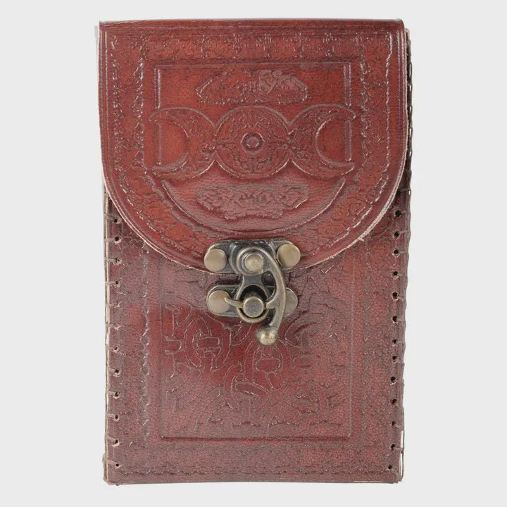 Triple Moon Tarot Card Leather Holder 2952
