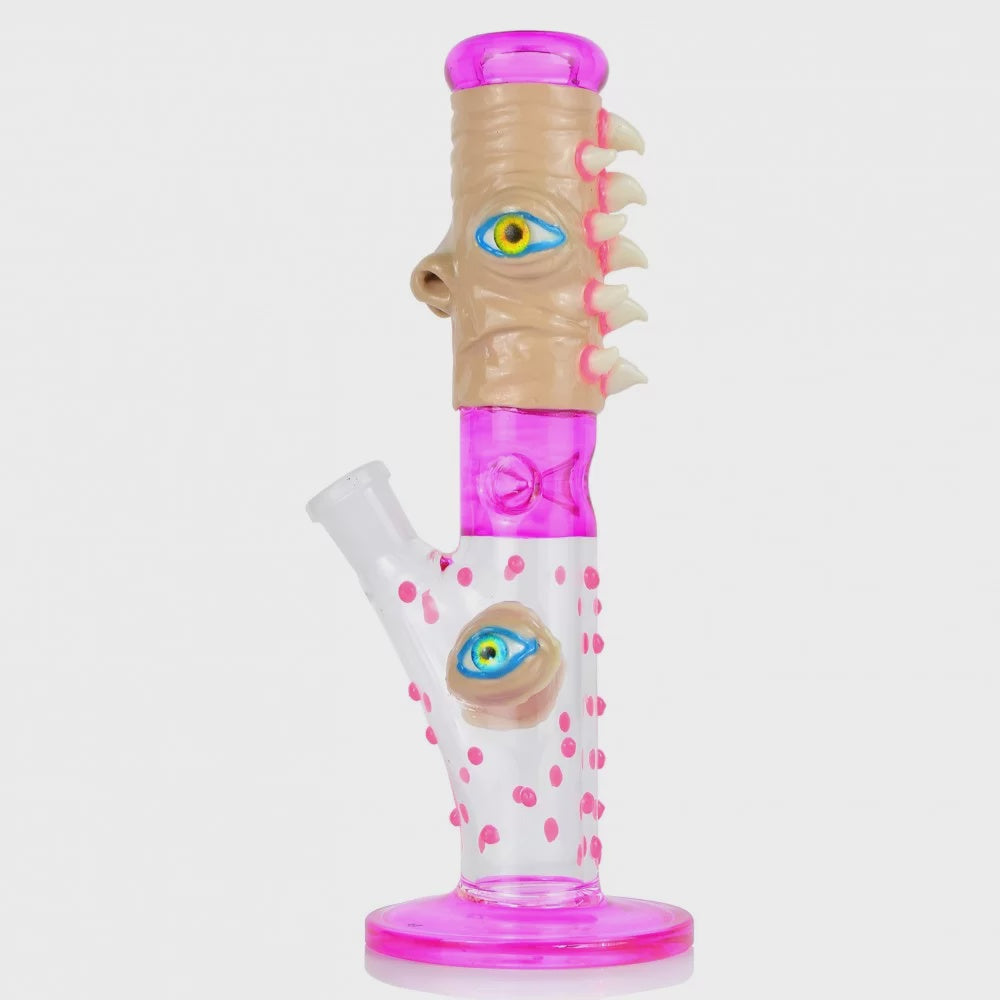 10" 3D Evil Eye Straight Bong (Glow in the Dark)