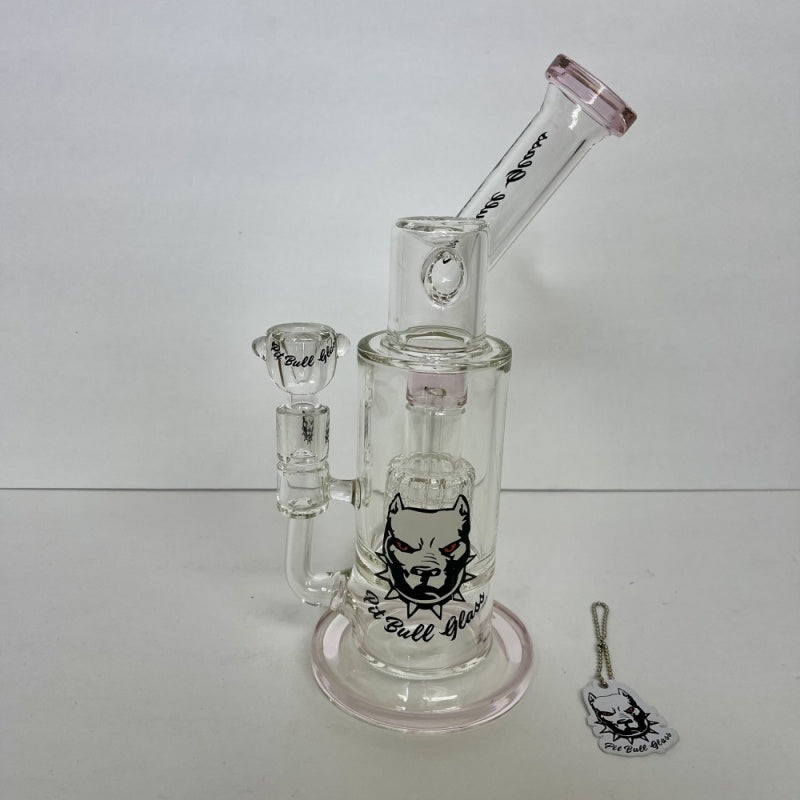 10" Pit Bull Glass Sidecar Waterpipe Heavy Glass