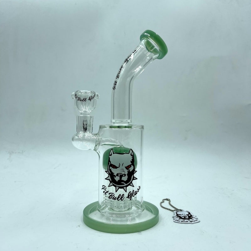 10" Pit Bull Waterpipe with 12 Arm Jade Tree Perc