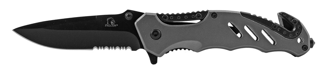 4.75" Tactical Drop Point Folding Pocket Knife - Grey