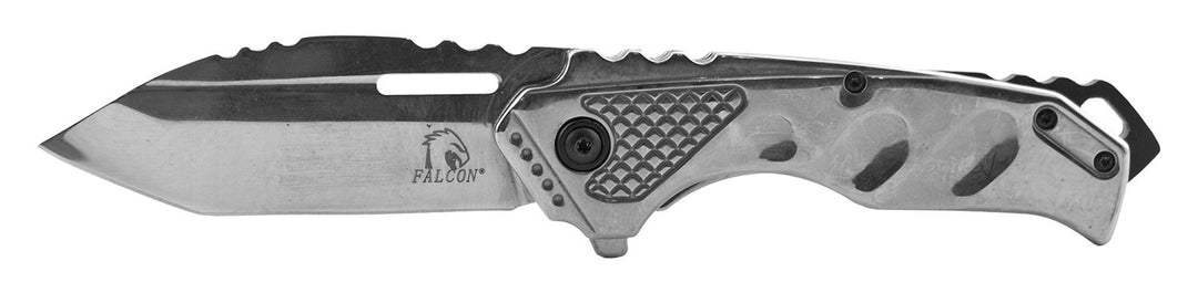 5" Heavy Duty Tactical Stainless Steel Folding Pocket Knife - Chrome