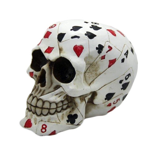 Poker Skull Statue 11350