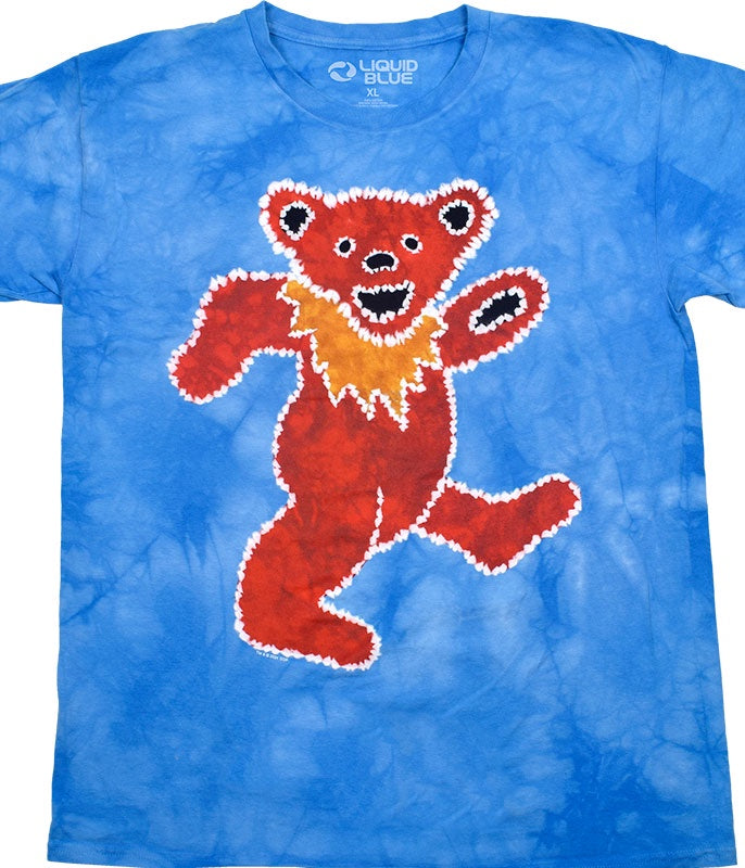 Grateful Dead Tie Dye Red Bear T-Shirt
