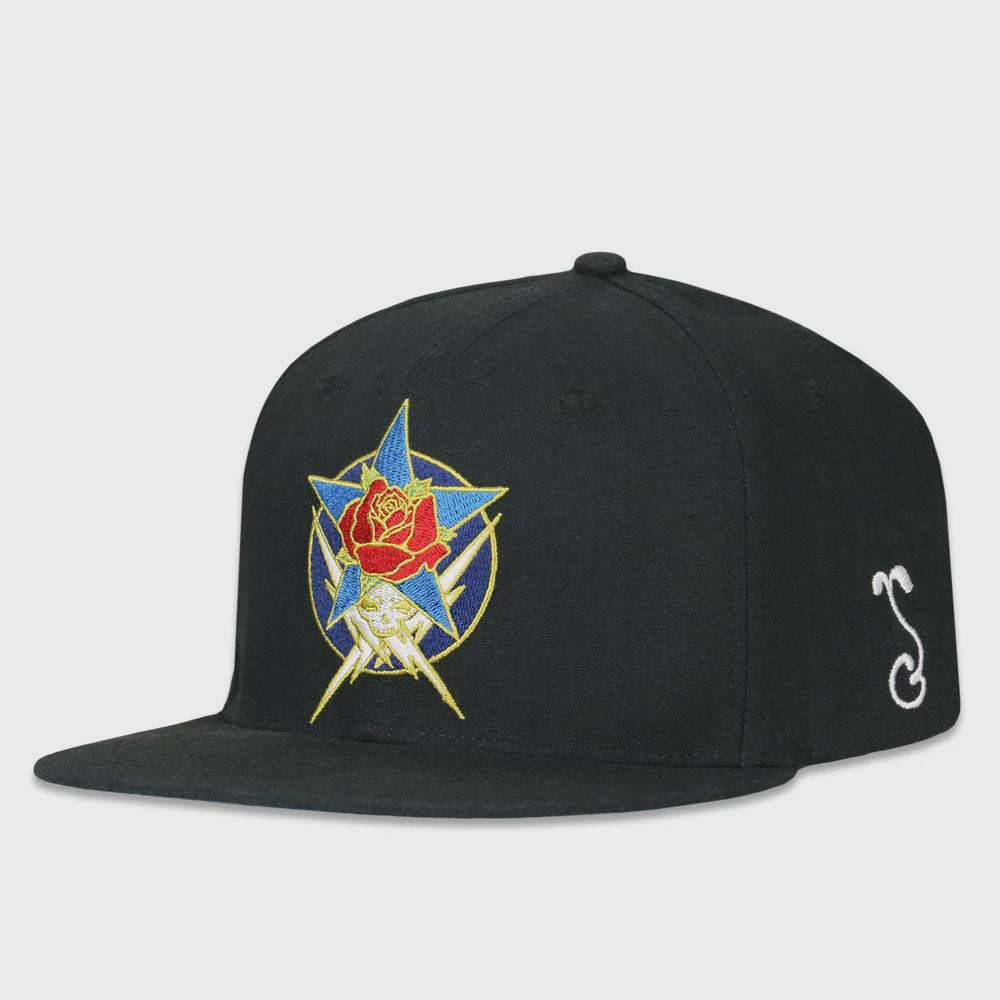 Stanley Mouse Dead Star Black Snapback Hat