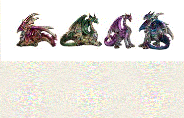 GSC - Colorful Jewel Dragon Statues 72042