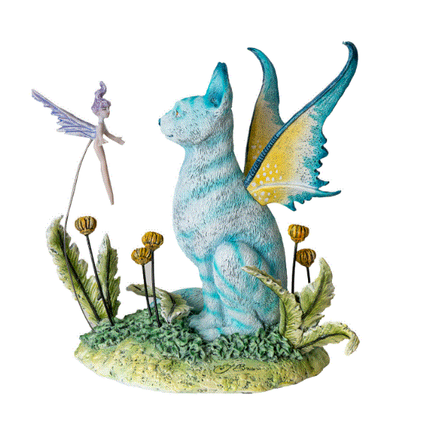 Pacific - Blue Fairy Cat Statue