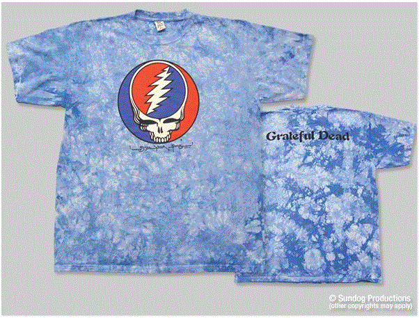 Sundog - Grateful Dead SYF Blue Crinkle Tie Dye T-Shirt