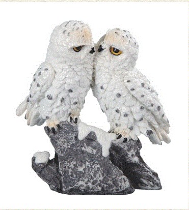 GSC - Owl Snow Kissing Statue