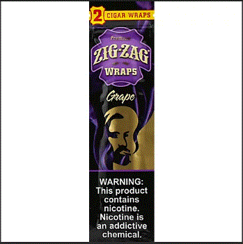 Zig Zag Tobacco Wraps 2pk - Grape