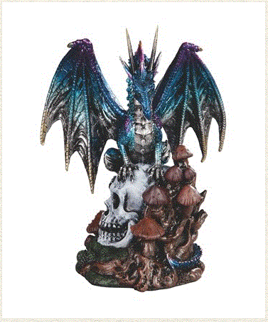 GSC - Blue Dragon on Skull Statue 72082