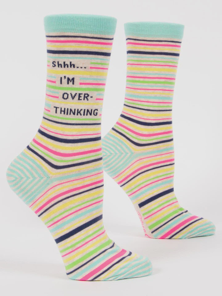 Blue Q - Shhh I'm Overthinking W-Crew Socks