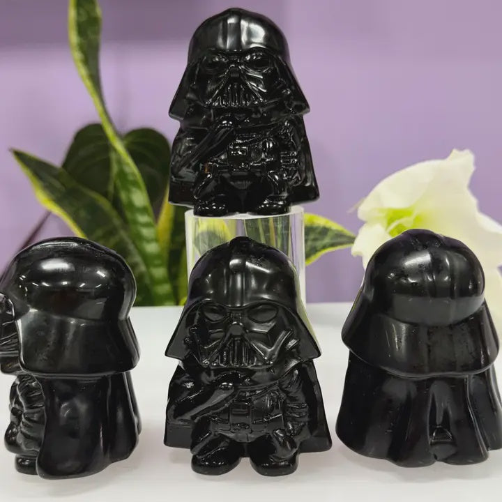 Black Obsidian Space Invader 8cm - Healing Energy