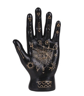 Fortune Teller's Black Palmistry Hand 13714