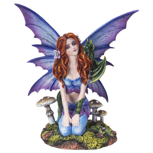 Pacific - Dream Fairy & Dragon w/Mushrooms Statue 14308