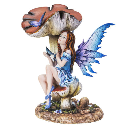 Pacific - Mushroom Fairy w/Butterflies Statue 14315