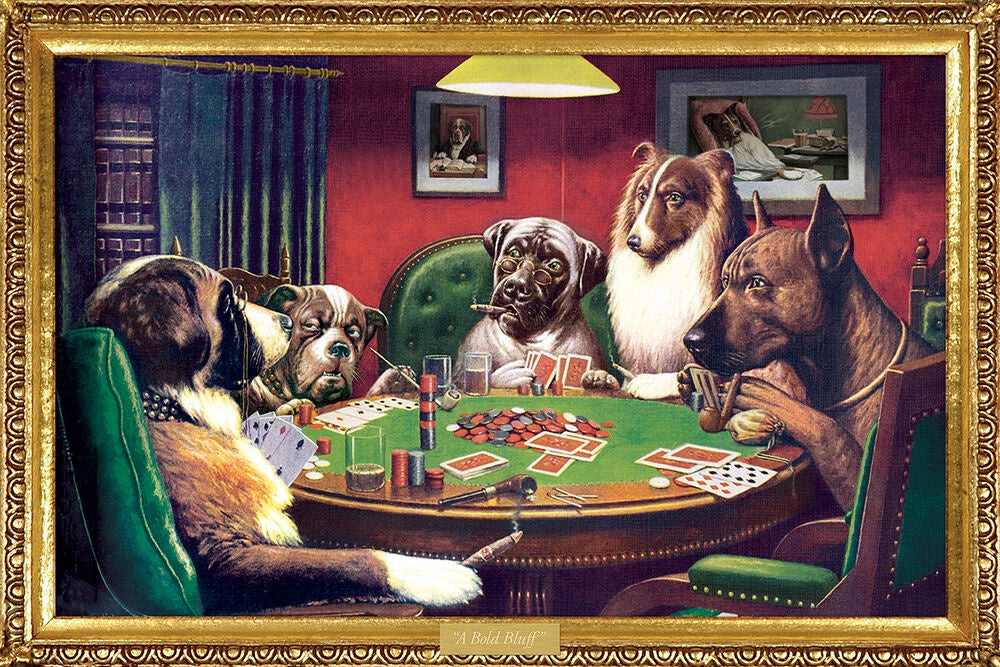 Dogs Playing Poker-4B13
