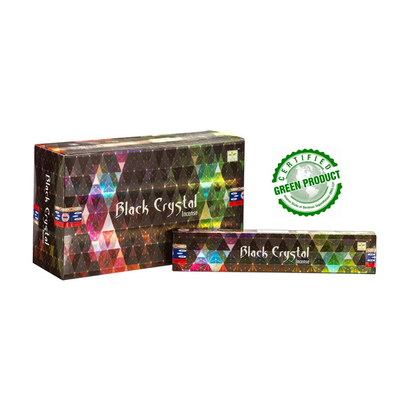 Satya Black Crystal Incense Sticks 15g